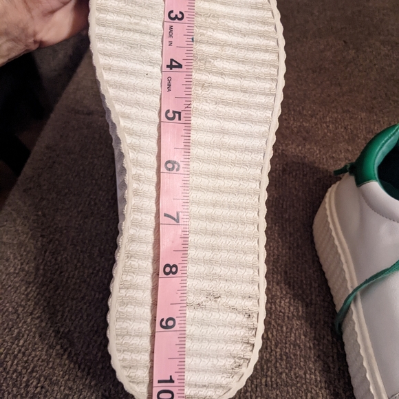 J/Slides NYC green and white platform sneakers - Picture 12 of 12